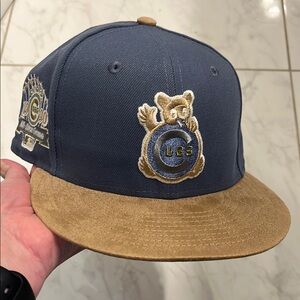 New Era Blue and Tan Cubs Hat 6 7/8